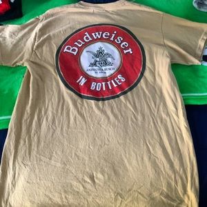 Tan Budweiser T-Shirt  Size S